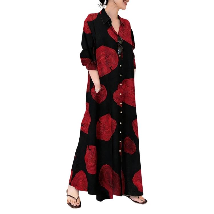 Printed Abayas Kaftans for Women Girls Elegant Dubai Moroccan Kaftan Dresses Abayas Fashion Long Sleeve Muslims Dresses
