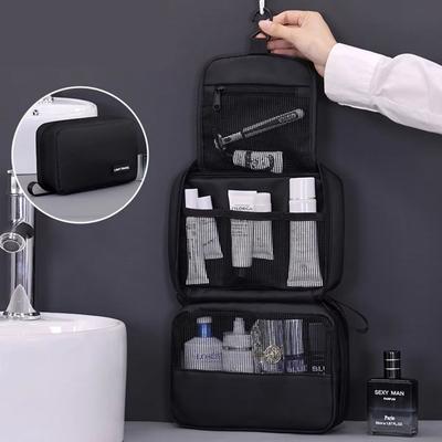 With Hanging Hook Travel Toiletry Bag Layered Travel Essentials Organizer Fitness