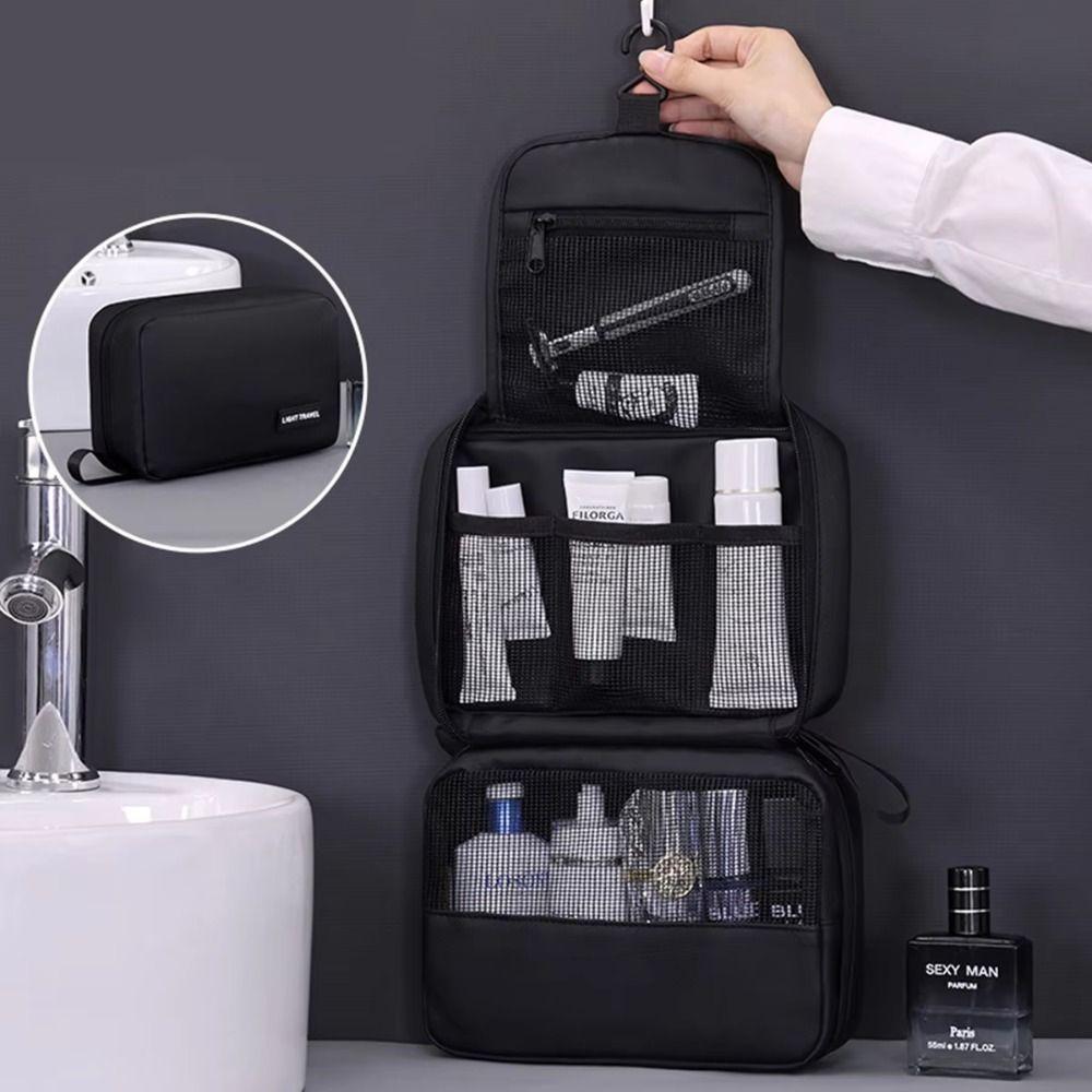 With Hanging Hook Hanging Makeup Cases Foldable Travel Essentials Organizer  Business Trip