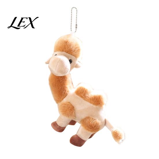 Decorative Bag Ornament Plush Camel Charm, Stuffed Pendant with Bead Hanging Accessory Chain, Animal Plushie Backpack Handbags Purse Decoration