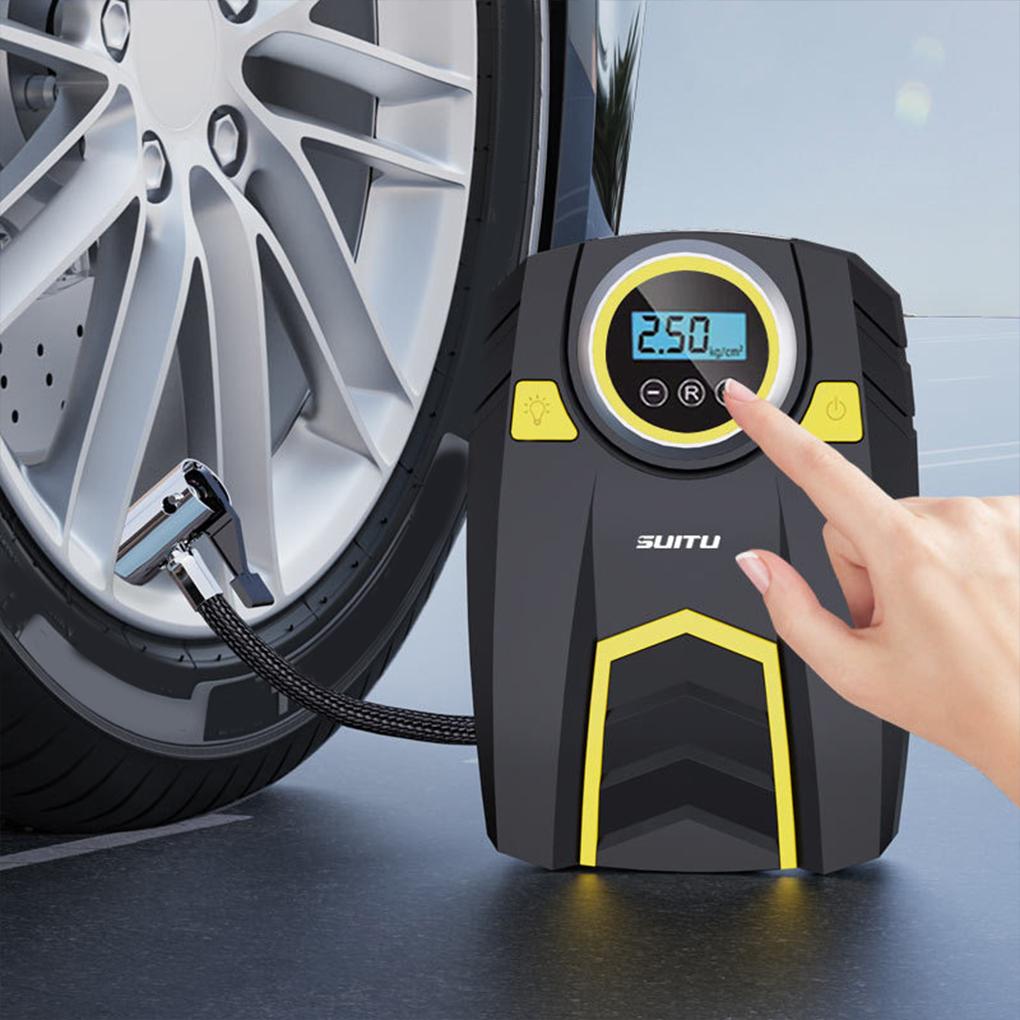 Portable Automobile Air Compressor Digital Tire Inflation Pump LED Lamp Tire Compression Pump Compressor For Car Motorcy
