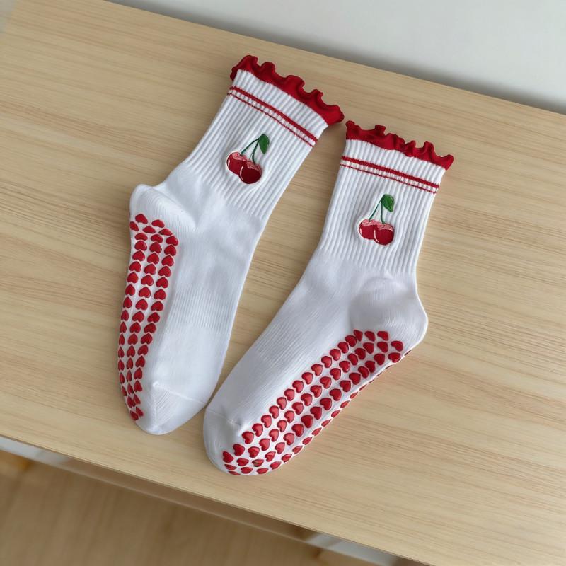 Yoga Socks Women Autumn Winter Mid Calf Professional Non Slip Floor Socks Fitness Dance Pilates Sports Socks