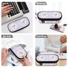 Pen Case Multi Compartment Wear Resistant Polyester Smooth Zipper with Main Compartment Mesh Pocket and Pen Slots for Students