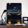 Sports Car M3 In the Rain Printed Poster Customized Wall Art Retro Vintage Metal Tin Signs for Home Gaming Room Decoration Cozy