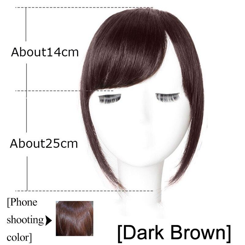AOSI Black Brown Hair Bangs Clip In Bangs Front Fringe Hair Women Clip In Hair Extension Hair Accessories