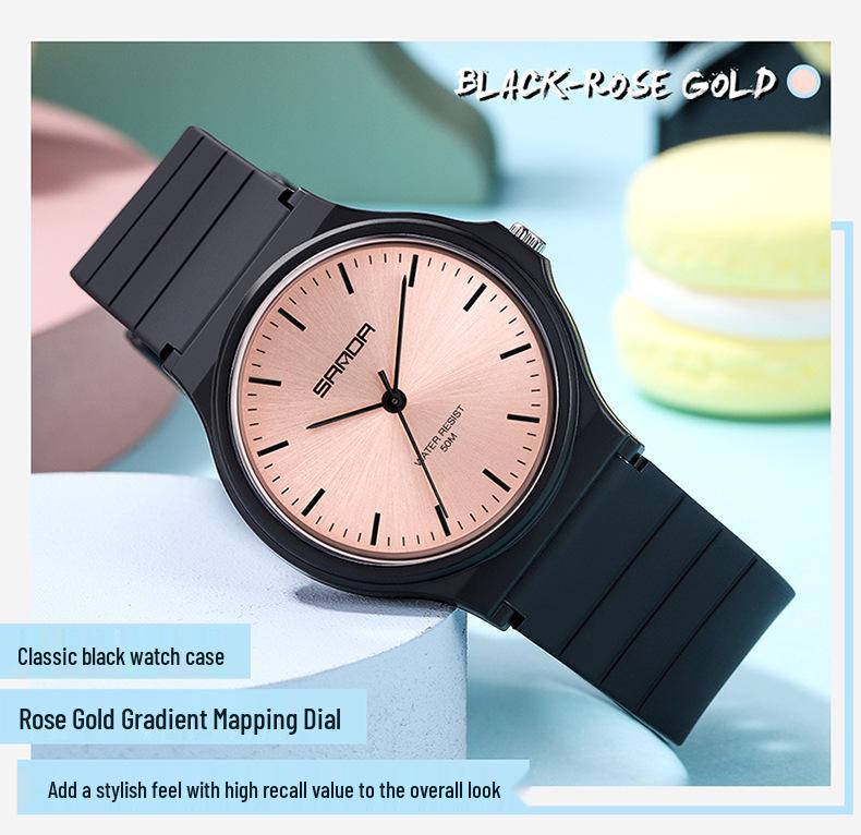 Sanda Fashionable Waterproof Quartz Watch for Students - Ideal for School, Parties, and Exams