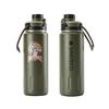 SANTECO Wasserflasche 710ml Baseballmuster Sport Vakuum Edelstahlflasche mit Direktem Einfach zu Entwickelt für Sport Reiseflasche, Isoliert,