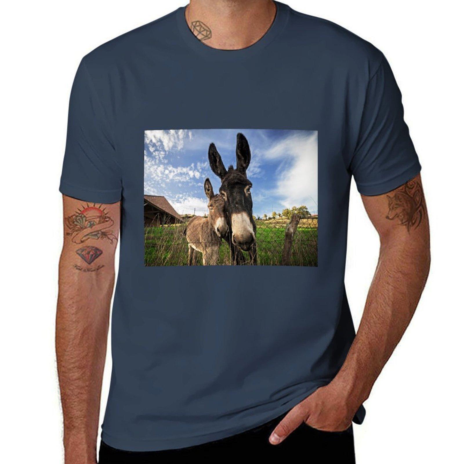 Donkeys TShirt Classic Crew Neck Cotton TShirt S