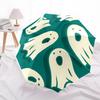 1pc Ghostly Spirits Automatic Open/close Folding Compact Umbrella, 8-Rib Sturdy Canopy, Lightweight Portable, Everyday Use, Gift, Outdoor Umbrella, Tr