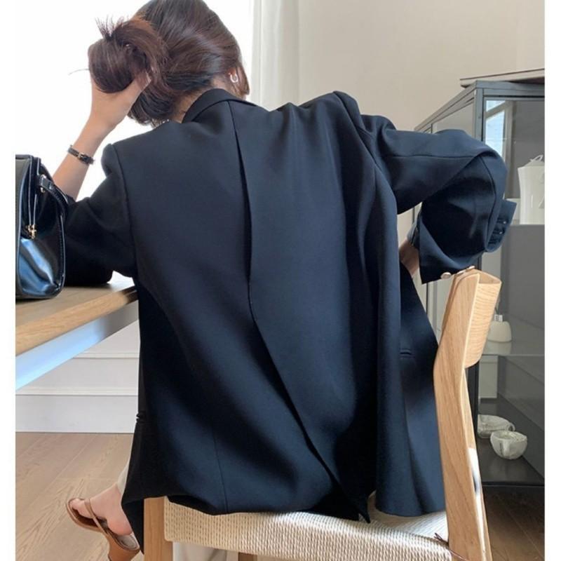 Women's Button Slim Casual Drape Business Blazer Suit Jacket Trend Coat Outwear