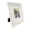 8x10 Distressed White Gallery Frame with Bevel Mat 5x7 Vertical Horizontal Use Tabletop Wall Display Rustic Home Decor