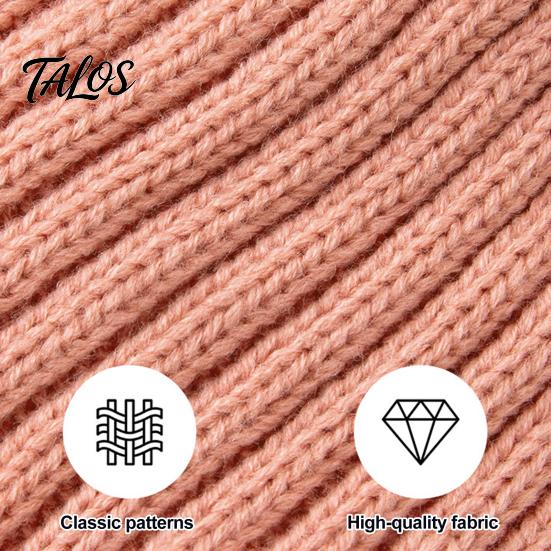 Stylish Winter Outfit Accessories Hat Neck Warmer Gloves Set, Knitted Beanies with Pompom, Touch Thermal Fleece Lined Screen Gloves, Knit for