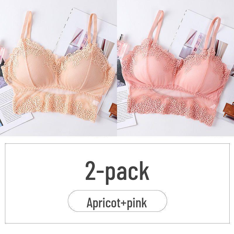 Korean Style Lace Wireless U-Back Camisole Bustier Bra for Women and Students