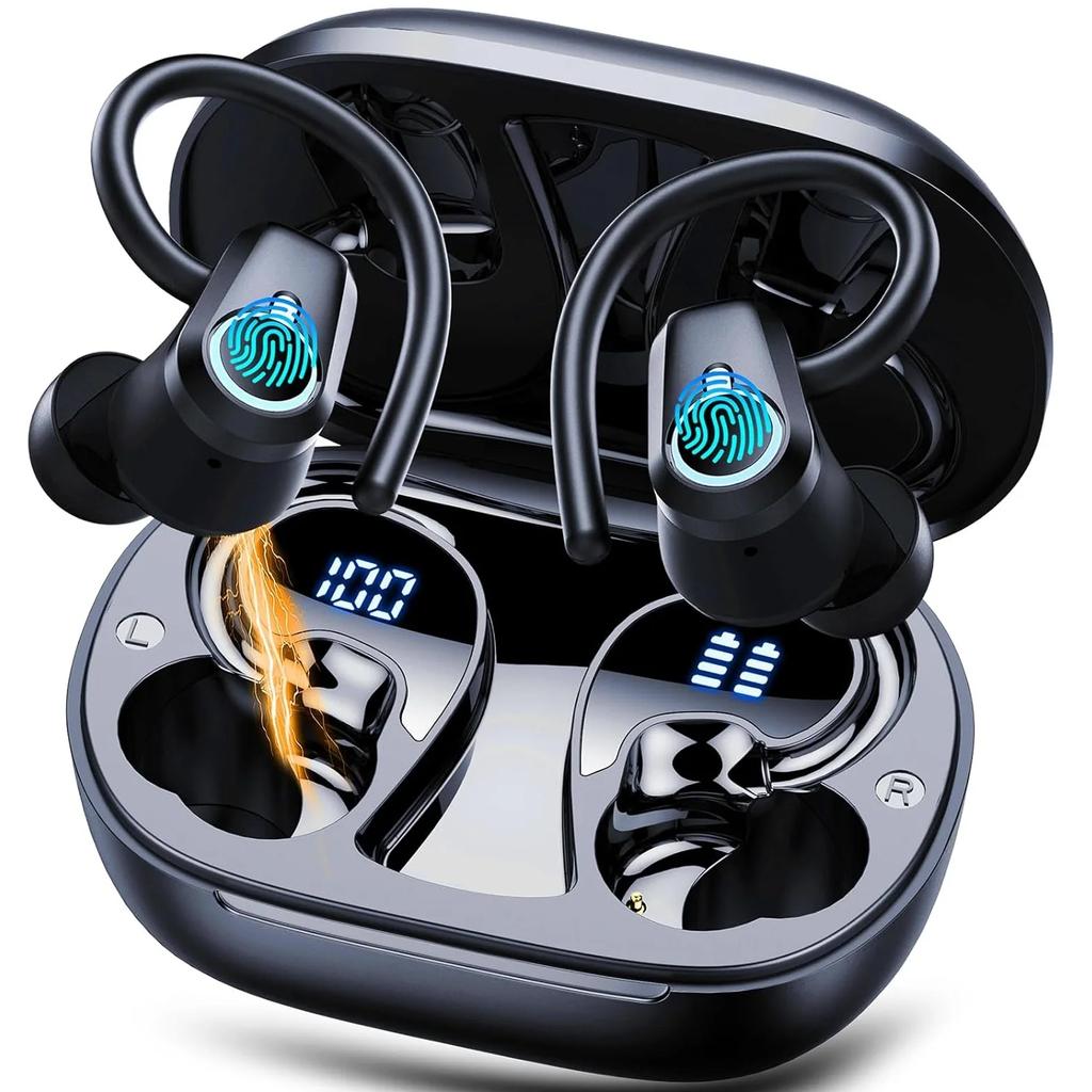 NEW Wireless Earphones,Ture Wireless Earbuds Ear Hook Sports HiFI Stereo,IPX7 Waterproof Headset With Mic,TWS Headphone