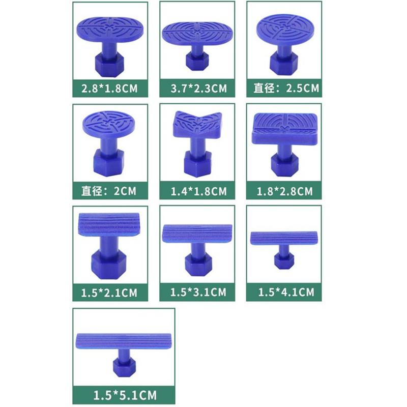 Car Puller T Dent Repair Tool Car Repair Sheet Metal Kit Slide Hammer Counter Hammer Glue + 10 Pcs Glue Puller Adjustable Length