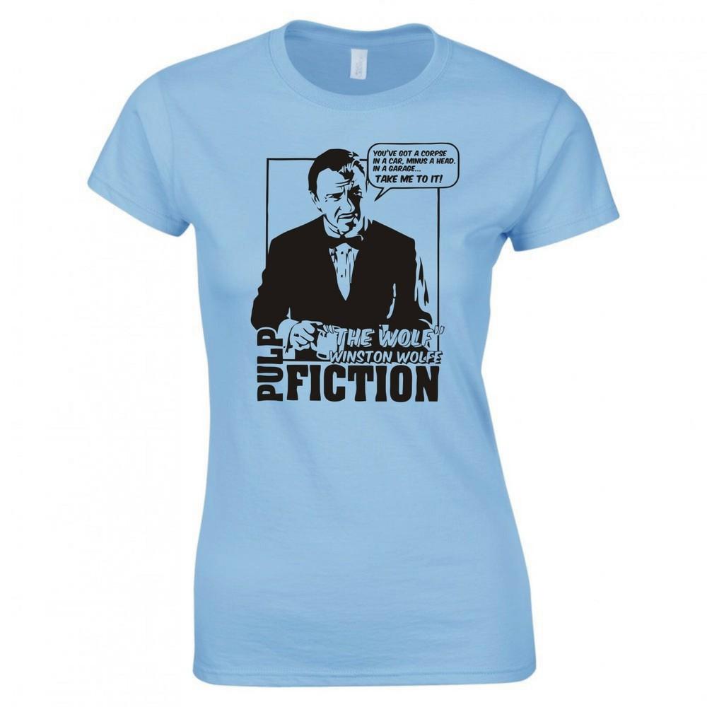 Inspired By Pulp Fiction Winston Wolfe The Wolf Ladies Skinny Fit Tshirt S