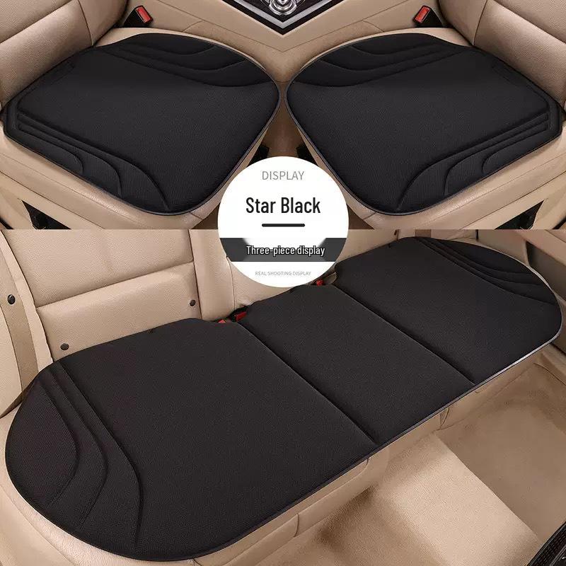 Universal 3-Piece Non-Slip Car Seat Cushion Set - Premium Breathable Latex & Seaweed Fiber