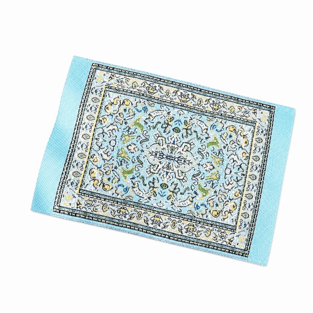Floral Pattern Doll Dollhouse Rug Multicolor Miniature Weaving Mat Mini Floor Coverings Dollhouse