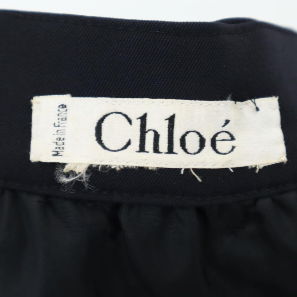 Chloe Made In France Long Length Wrap Skirt Black Series Women Used