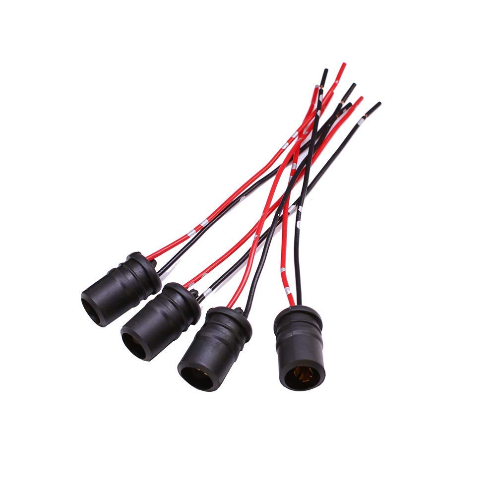 HUIQIAODS T10 Motorcycle Light Bulb Socket Bulb Holder Wire Harness