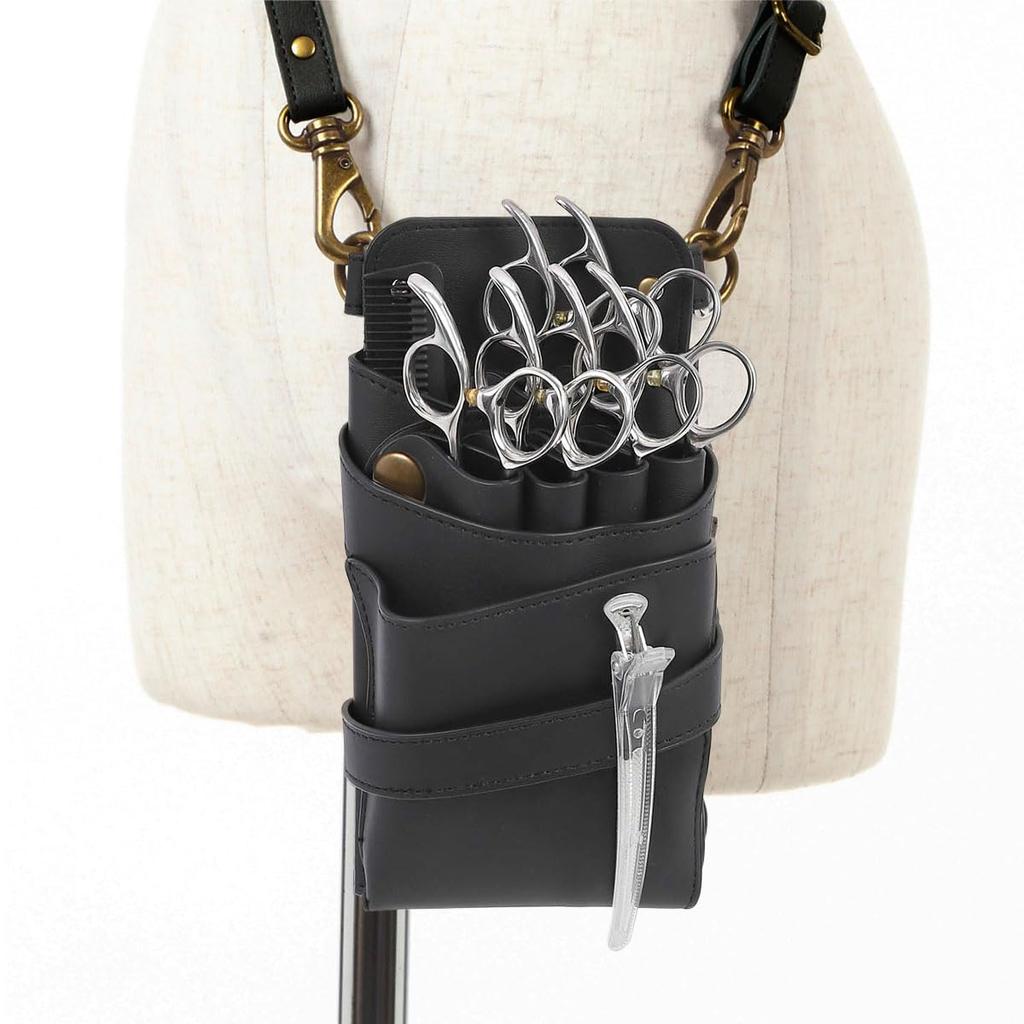 DEEDS Scissor Sienna Black with Antique Gold Case, 4-6 Scissors, Hardware, S-419