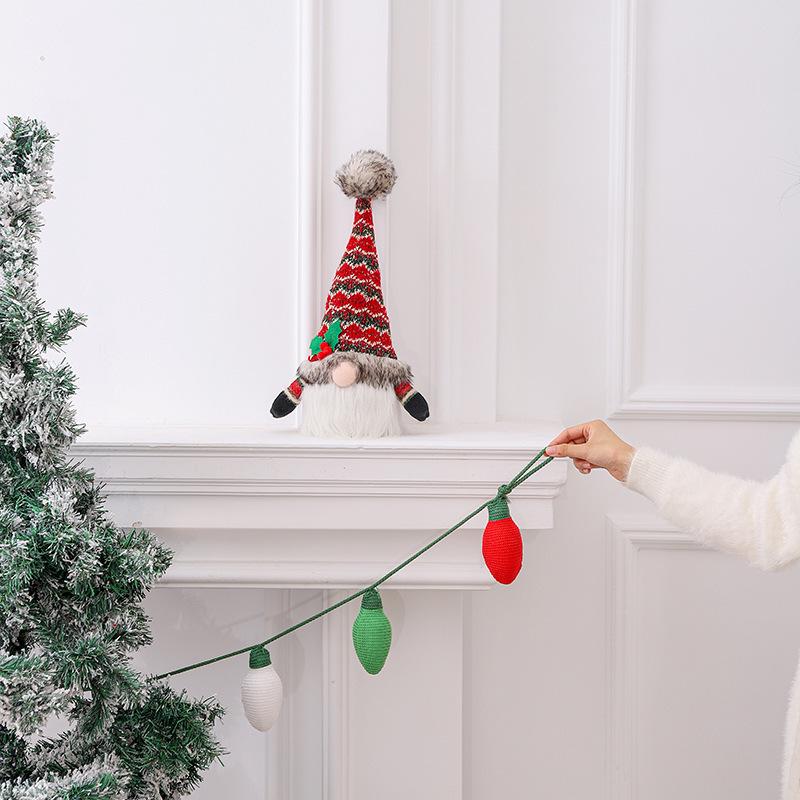 Holiday Small Light Pendant Diy Lights Mini Christmas Tree Pendant Outdoor Decoration Hanging String