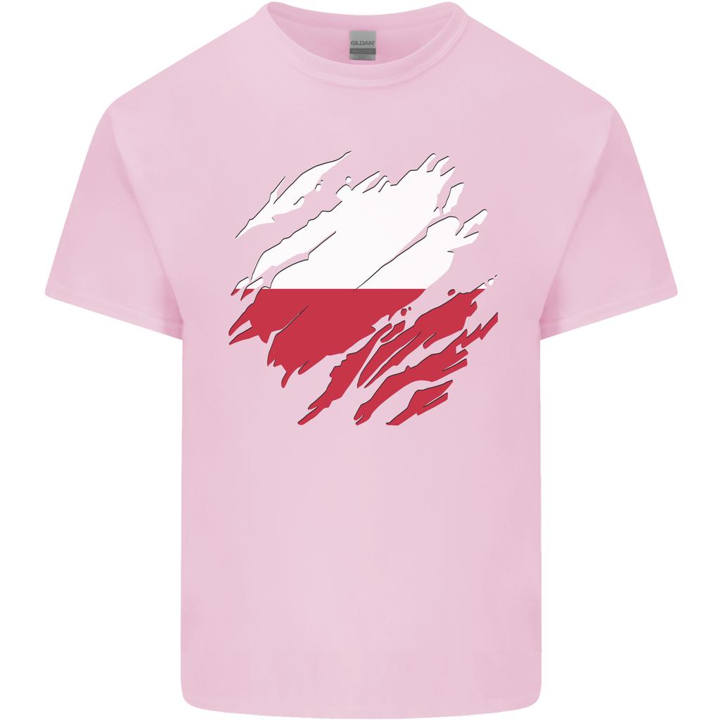 Torn Poland Flag Polish Day Football Unisexs Light Cotton TShirt