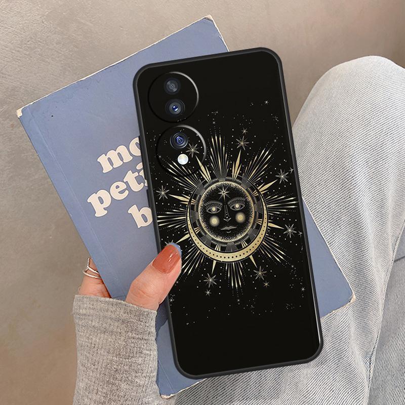 Coque Mystique Zodiac Soleil et Lune Pour Honor Magic 8 Pro 5 6 7 Lite Coque Pour Honor 200 400 90 70 50 X8a X8b X9a X9b X9c