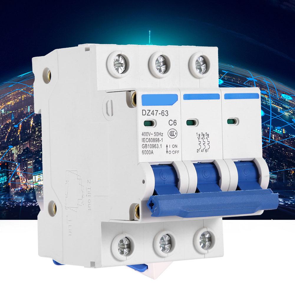 2P 50A 400V~ 50HZ//60HZ Circuit breaker AC MCB safety breaker C type