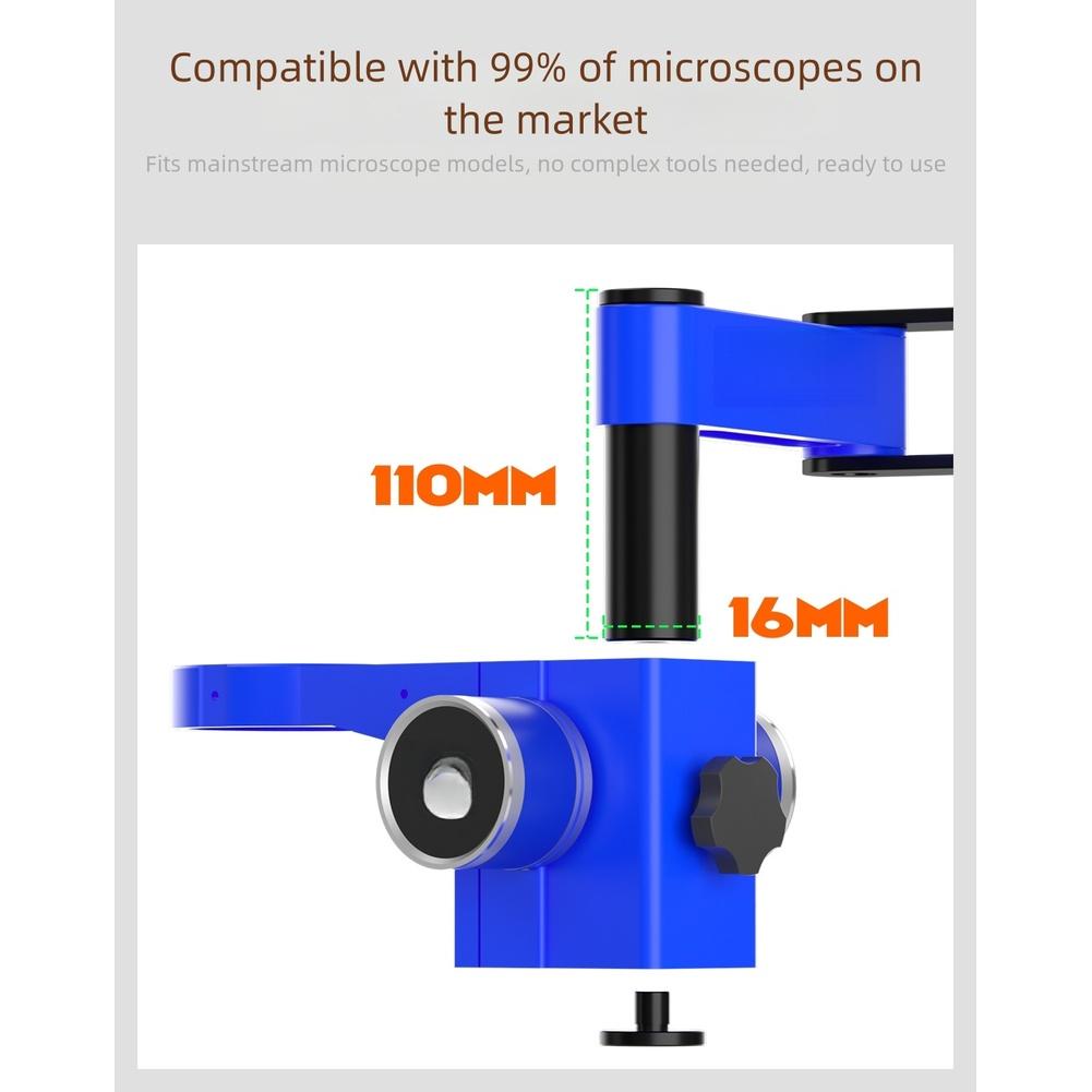 

Microscope Stand Dual Positioning Swing Arm Bracket M6 Heavy Duty 360 Degree Rotation Supports Loads Over 10 Kilograms China Mainland