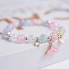 Korean Style Small Whale Popcorn Crystal Beaded Bracelet for Women and Students