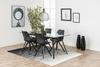 BLACK plastic Dima chair with dining cushion