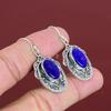 Boucles d'oreilles Lapis Lazuli Bijoux en pierres précieuses naturelles Boucles d'oreilles faites à la main Boucles d'oreilles en argent sterling 925 Boucles d'oreilles vintage Cadeaux de mariage Bijoux neufs