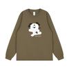 INS Trendy Autumn/Winter Cartoon Print Long Sleeve Couple T-Shirt, Korean Student Style Versatile Base Shirt.