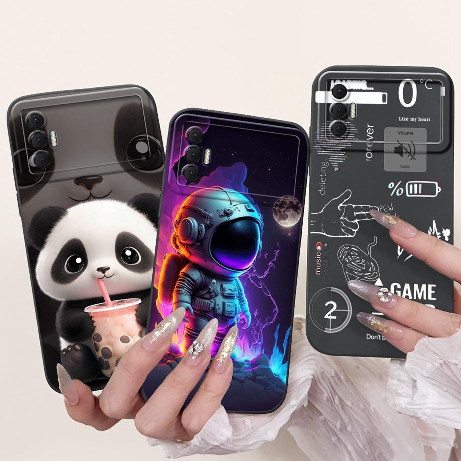 For Tecno Spark 8P KG7H KG7 KG7n Case Liquid Silicone Soft TPU Back Cover For Spark8P 8 P Phone Funda Gothic Black Night Bumper