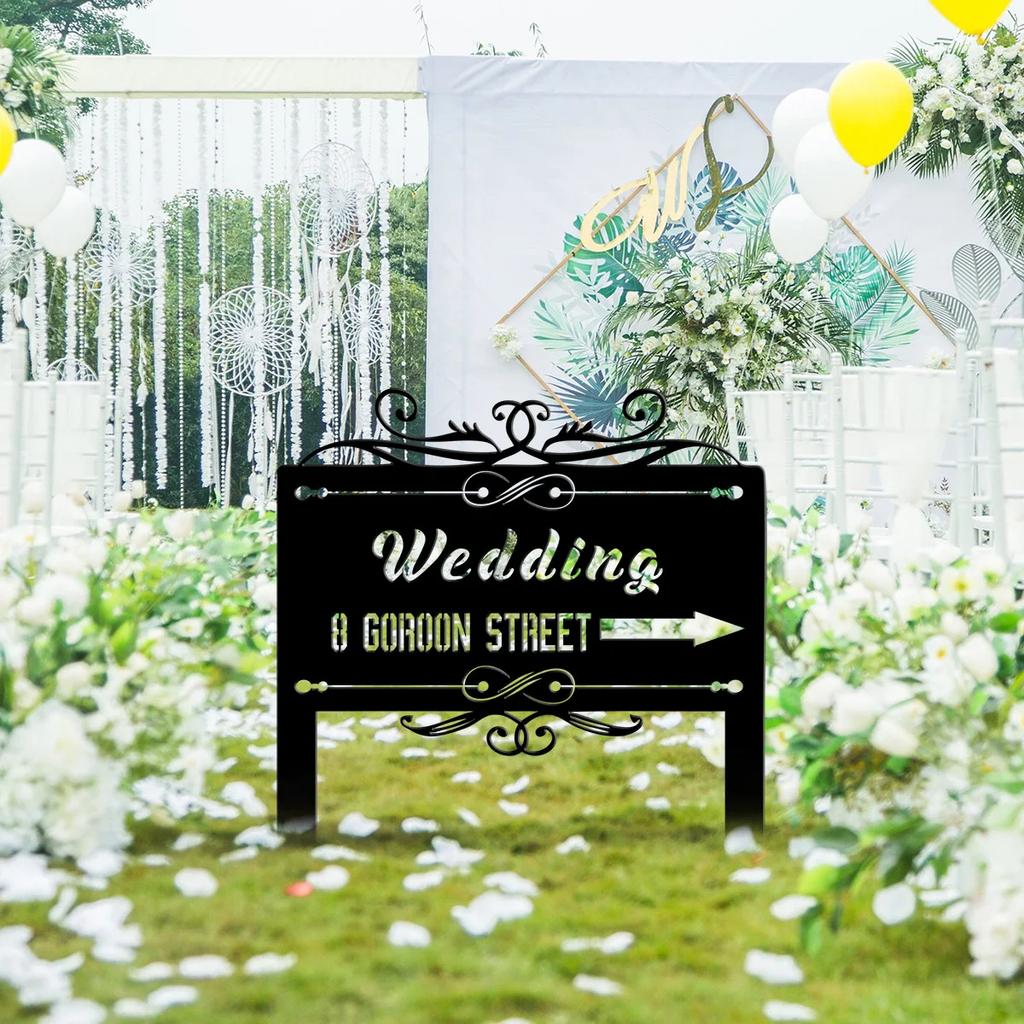 Metal Address Sign with Stakes, House Number Plaque, Yard Decor, Outdoor Garden Gift