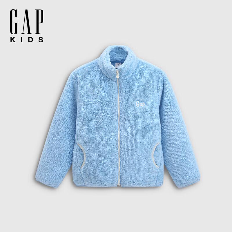 Gap Girls Coral Fleece Logo Embroidered Stand-Collar Sweatshirt 160/76