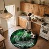 Viking Ship,Round Area Rug,Carpet Rug for Living Room Bedroom Sofa Playroom Decor,Non-slip Floor Mat