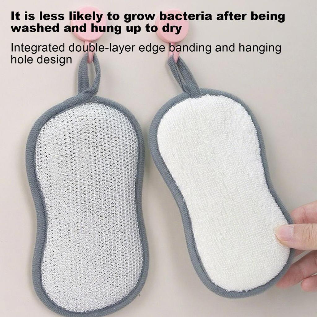 Dish Sponge 6 Pieces Double-Sided Sponges For Cleaning Washable Scrubber For Pot Washing Sink Pan Dish Home Kitchen Bathroom