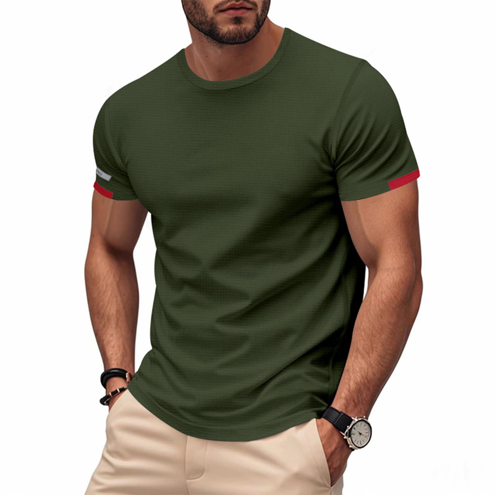 Men S Casual Short Sleeved Loose Casual Fashionable Vacation Top L