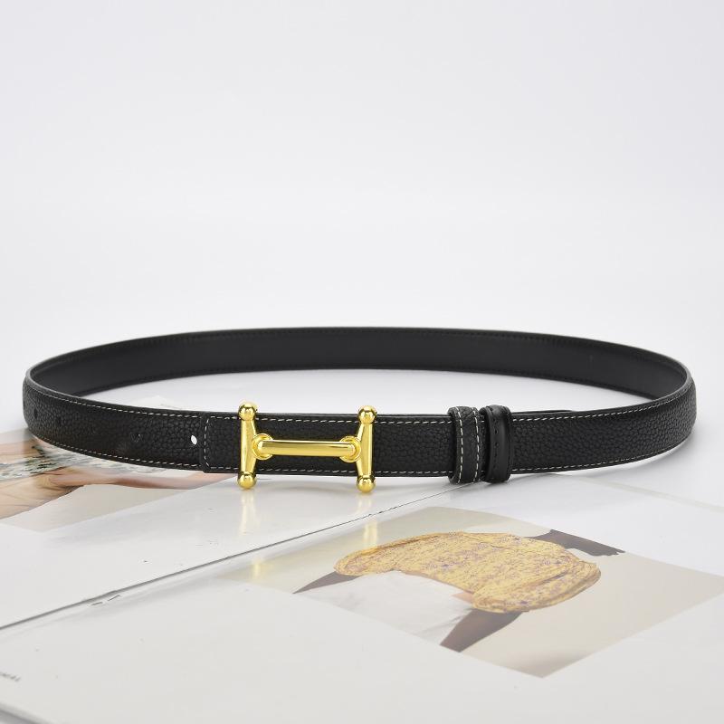 New Women's H-buckle Belt Fashionable with Jeans Suit Decoration for Women's Simple and Versatile Women's Belt