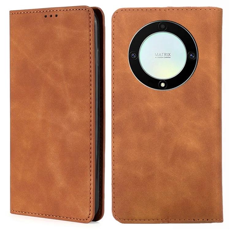 Für Honor X40 5G / X9a 5G / Magic5 Lite 5G Skin-Touch-Telefonhülle Kartenhalter Lederständer Anti-Drop-Abdeckung