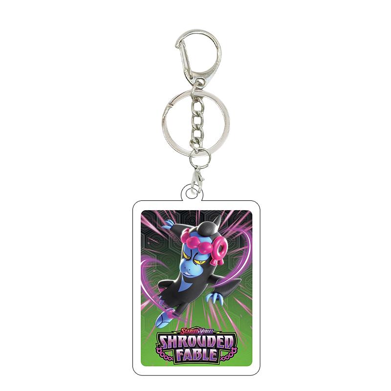 Anime Cartoon Gengar Psyduck Mew Bulbasaur Anime Game Characters Acrylic Pendant PKM Ptcg Decor Key Chain Ring for Fans Gifts