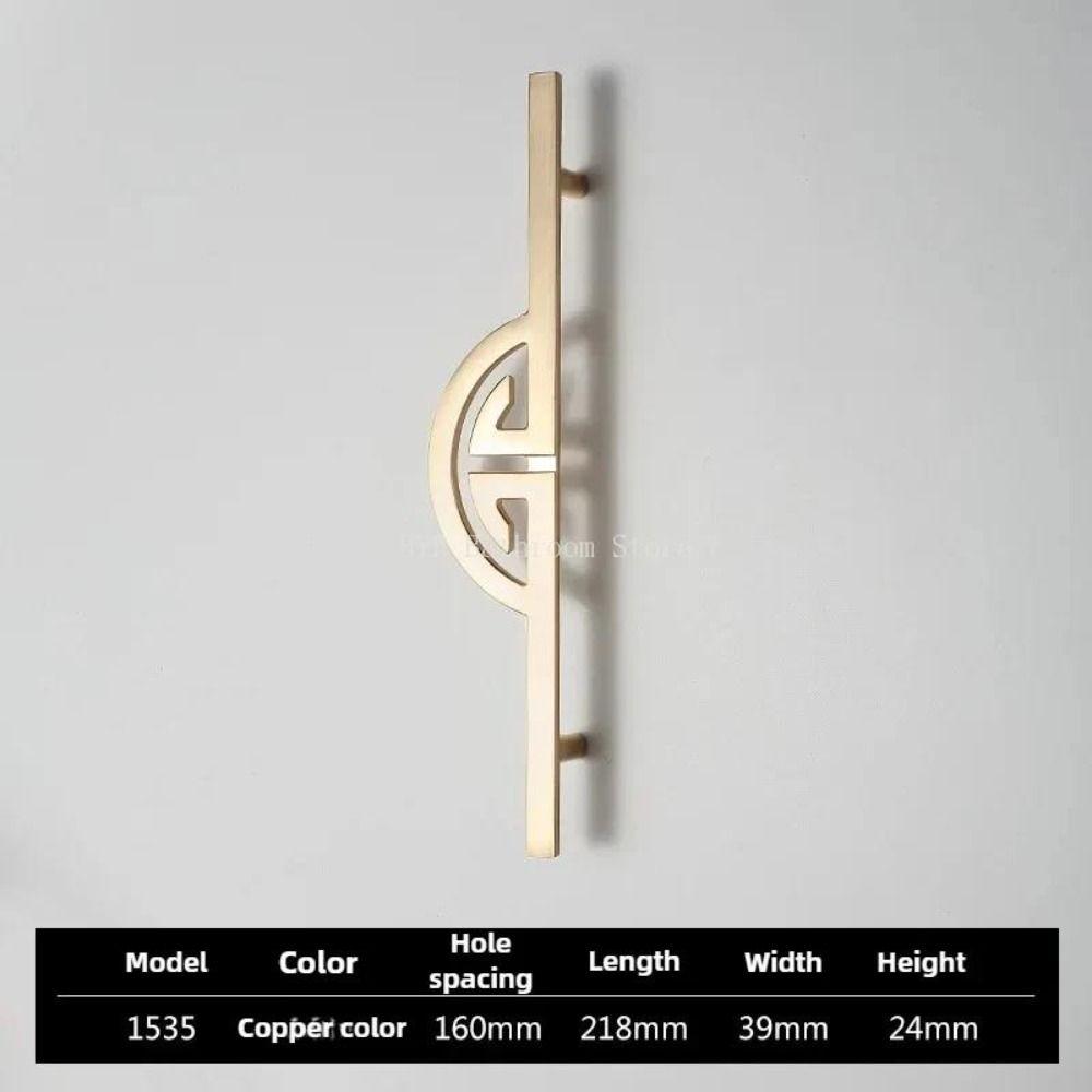 Durable Brushed Finish Cabinet Door Handle Gold Chinese Style Wardrobe Door Handle Lengthened Cabinet Door Knob Cupboard