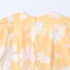 Summer New Temperament Flower Printing V-neck Waist and Thin A-word Holiday Dress