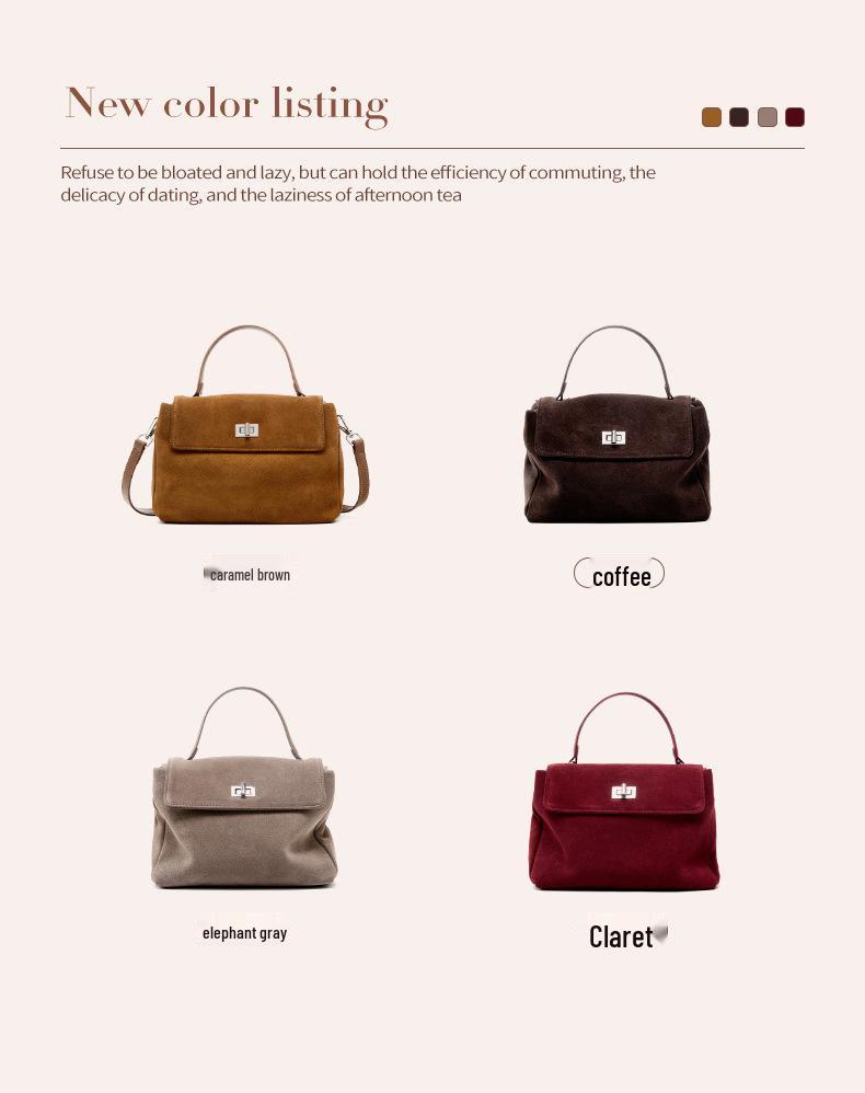 Borsa da Donna Lusso Coreana in Vera Pelle - Borsa a Tracolla in Pelle di Mucca Stile Giapponese