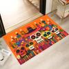 1pc Day of the Dead Inspired Rug – Colorful Skull Design, Festive Mat for Living Room, Entryway Decor Decoration Floor Mat