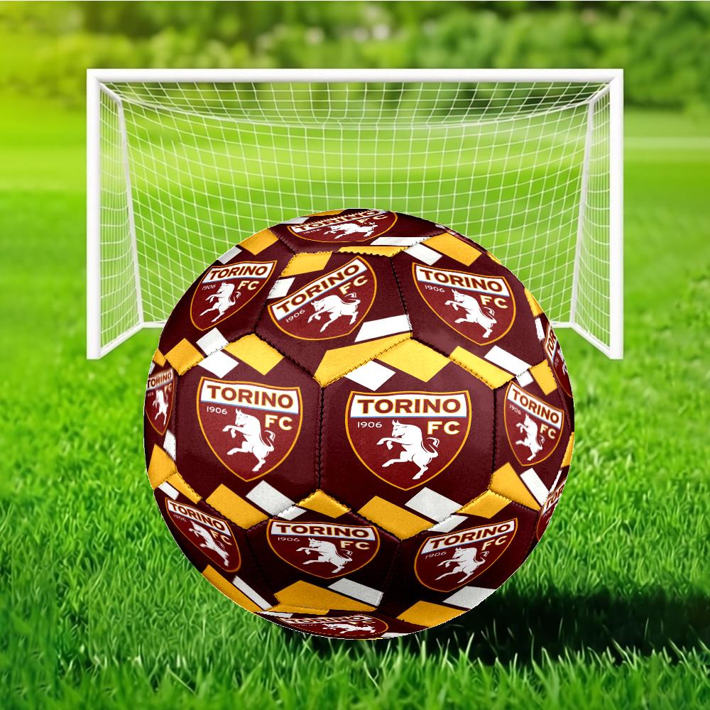 Torino Fc Crest Design Size 5 Soccer Balls, Anti-Slip, Protective Football, Outdoor Sport, Practice Games, Birthdays Gift Suitable for Fan