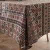 Bohemian American Retro Flower Romantic Dining Table Fabric Coffee Table Cloth Rectangular Tablecloth Pastoral Decorative Cover