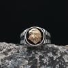 Eco-friendly American Punk Men's Eagle Head Ring